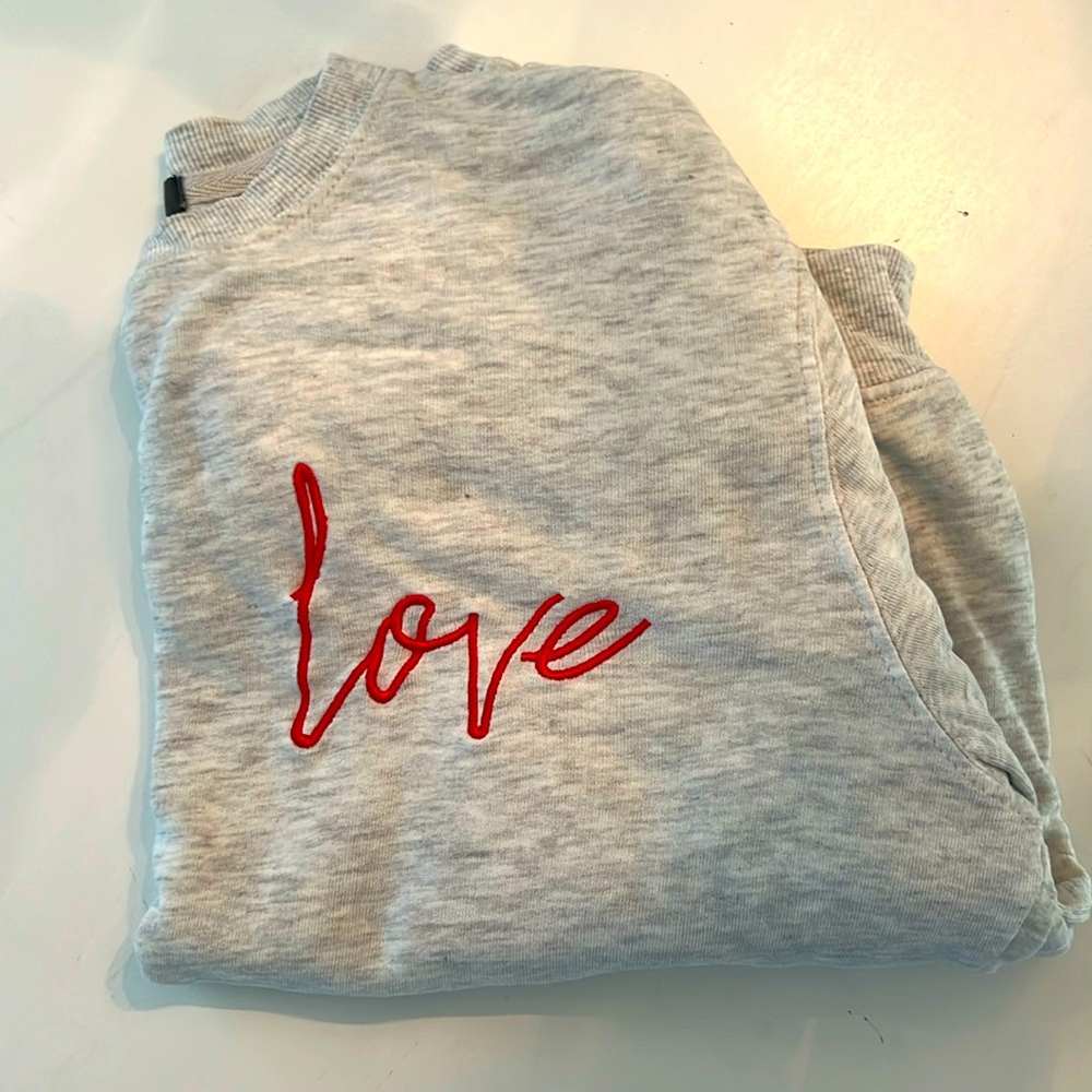French Connection light gray crewneck sweatshirt. Size small